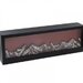 Felinar decorativ tip semineu, 60 x 10 x 20 cm, Negru